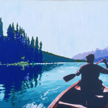 Картина под названием "Disappearing view" - Kosta Morr, Подлинное произведение искусства, Акрил Установлен на Деревянная рам…