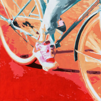 "Bike" başlıklı Tablo Kosta Morr tarafından, Orijinal sanat, Akrilik Ahşap Sedye çerçevesi üzerine monte edilmiş