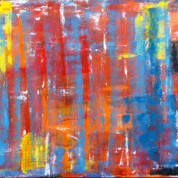 Картина под названием "Abstraction_16" - Kosta Morr, Подлинное произведение искусства, Акрил Установлен на Деревянная рама д…