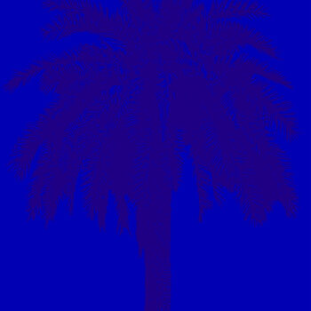 Painting titled "Palm tree_2" by Kosta Morr, Original Artwork, Acrylic Mounted on Wood Stretcher frame