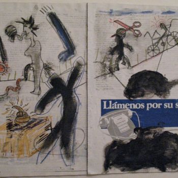Pintura intitulada "Llamenos por su sal…" por Kardo Kosta, Obras de arte originais, Óleo