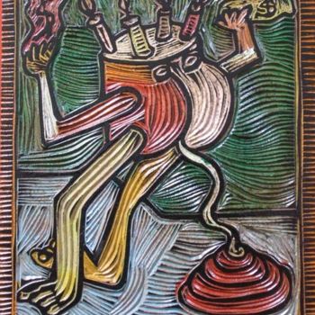 Peinture intitulée "Cagane" par Kardo Kosta, Œuvre d'art originale, Huile