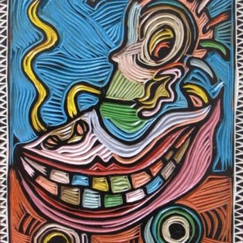 Ζωγραφική με τίτλο "Zapatilla con ruedas" από Kardo Kosta, Αυθεντικά έργα τέχνης, Λάδι