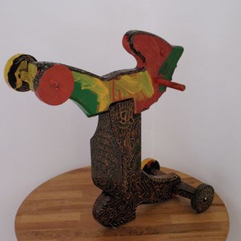 Escultura titulada "Caballito mirando a…" por Kardo Kosta, Obra de arte original, Oleo