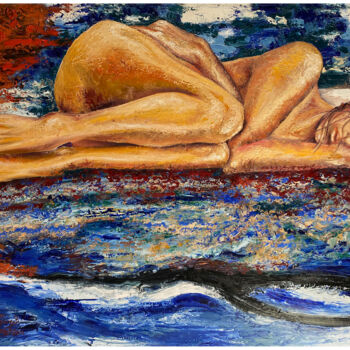 Painting titled ""Calming balance",…" by Kostadin Hristov, Original Artwork, Oil
