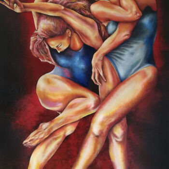 Peinture intitulée "Ballet behind the s…" par Kostadin Hristov, Œuvre d'art originale, Huile