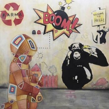 Картина под названием "Story" - Don Kosta, Подлинное произведение искусства, Акрил