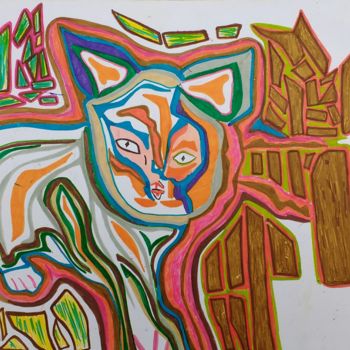 「My cat」というタイトルの絵画 Kostaによって, オリジナルのアートワーク