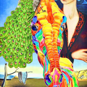 "Purposefulness" başlıklı Tekstil Sanatı Kostyantin Malginov tarafından, Orijinal sanat, Kavaviçe Ahşap panel üzerine monte…