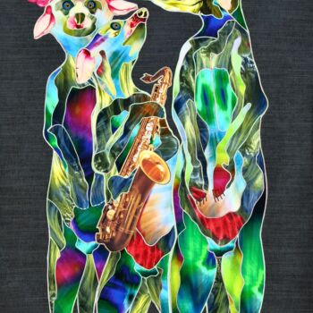 Textile Art titled "Ночной дозор" by Kostyantin Malginov, Original Artwork, Tapestry