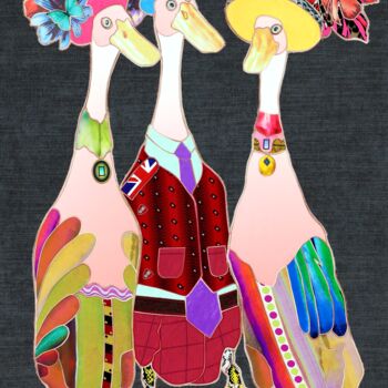 "Утки" başlıklı Tekstil Sanatı Kostyantin Malginov tarafından, Orijinal sanat, Tekstil elyafı