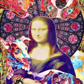 "Mom's favorite" başlıklı Tekstil Sanatı Kostyantin Malginov tarafından, Orijinal sanat, Kavaviçe Ahşap panel üzerine monte…