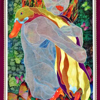 Art textile intitulée "Vikki" par Kostyantin Malginov, Œuvre d'art originale, Tapisserie