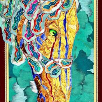 Art textile intitulée "Kentucky" par Kostyantin Malginov, Œuvre d'art originale, Tapisserie
