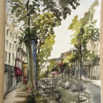 Painting titled "Boulevard de bonne…" by Kote Mensah, Original Artwork