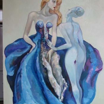 Painting titled "mon double II" by Antonina Atanassova, Original Artwork