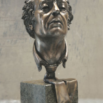 Sculpture titled "Иосиф Бродский. / J…" by Kounja, Original Artwork, Metals