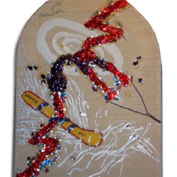 Peinture intitulée "Ski-nautique" par Koutsandréou Georges, Œuvre d'art originale, Autre