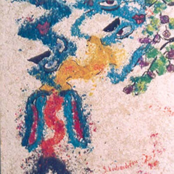 Malarstwo zatytułowany „Figues” autorstwa Koutsandréou Georges, Oryginalna praca, Akryl