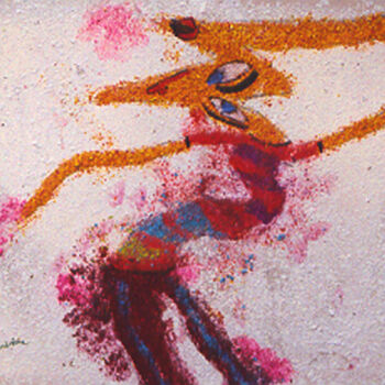 Peinture intitulée "Lancer de balle" par Koutsandréou Georges, Œuvre d'art originale, Acrylique