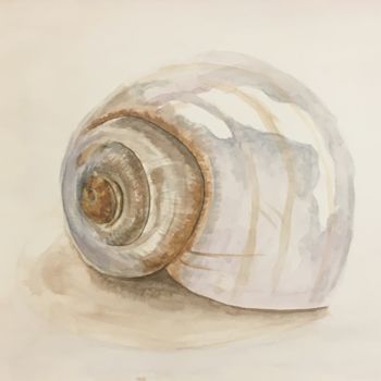 Painting titled "Spiral" by Maria Koutsoumpou, Original Artwork, Watercolor