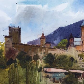 Painting titled ""Travel to Georgia"" by Andrei Kovalik, Original Artwork, Watercolor