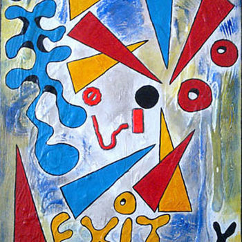 Painting titled "EXiT" by Kowalski, Original Artwork, Acrylic