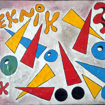 Malerei mit dem Titel "TEKNiK" von Kowalski, Original-Kunstwerk, Acryl