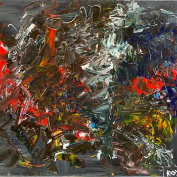 Peinture intitulée "Abstrakt-019" par Koyote, Œuvre d'art originale, Acrylique