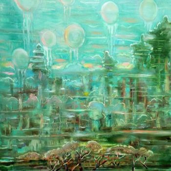 Peinture intitulée ""Воздушные мечты"" par Viacheslav Dotsoev, Œuvre d'art originale, Huile