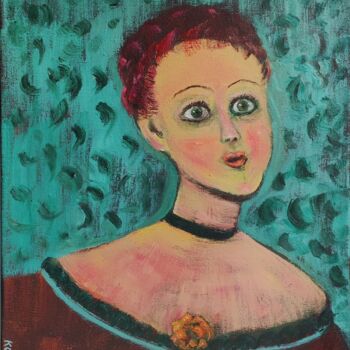Ζωγραφική με τίτλο "Сourtisane femme" από Kozar, Αυθεντικά έργα τέχνης, Λάδι