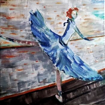 Painting titled "ballerine ballerina" by Kozar, Original Artwork, Oil Mounted on Wood Stretcher frame