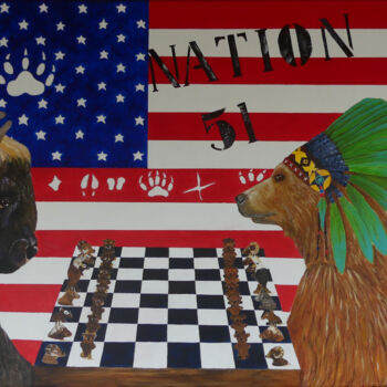 Malerei mit dem Titel "nation-14-51" von Kpbc, Original-Kunstwerk, Acryl