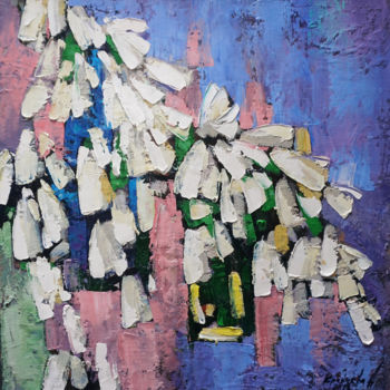 Картина под названием "Primrose" - Anastasiia Kraineva, Подлинное произведение искусства, Масло Установлен на Деревянная рам…