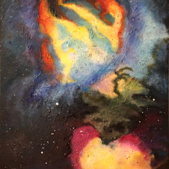 Painting titled "Supernova 2" by Karin Kralova, Original Artwork, Acrylic