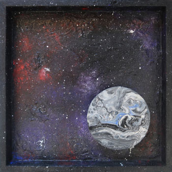 Collages titled "La lune" by Karin Kralova, Original Artwork