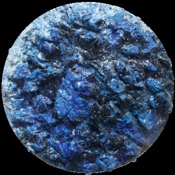 Collages titled "Blue Moon" by Karin Kralova, Original Artwork, Sculpture