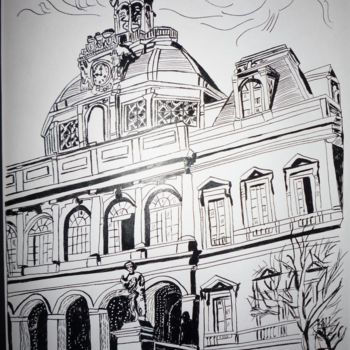 Painting titled "HOTEL DE VILLE" by Kael, Original Artwork