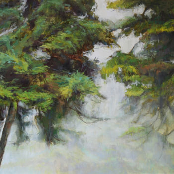 Painting titled "Foggy day" by Krasuckas, Original Artwork, Oil