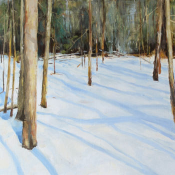 Pintura titulada "Marais d'hiver" por Krasuckas, Obra de arte original, Oleo
