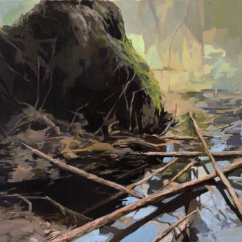 Malerei mit dem Titel "Swamp" von Krasuckas, Original-Kunstwerk, Öl