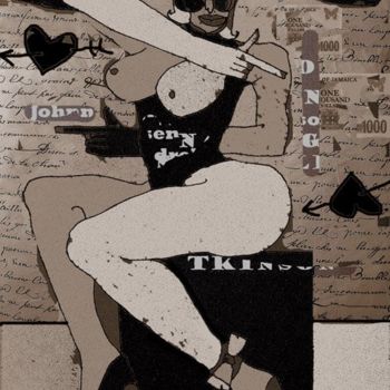 Digitale Kunst getiteld "The Naked Gun 2" door Kravitz, Origineel Kunstwerk, Digitaal Schilderwerk