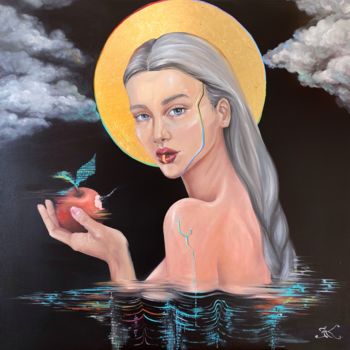 Картина под названием "Eternal life of the…" - Ksenia Kravtsova, Подлинное произведение искусства, Масло Установлен на Дерев…