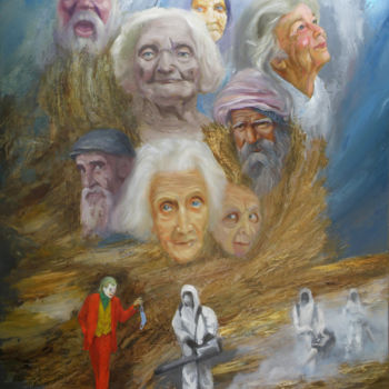Painting titled "NO COUNTRY FOR OLD…" by Zeljko Jelic Kremanski, Original Artwork, Oil