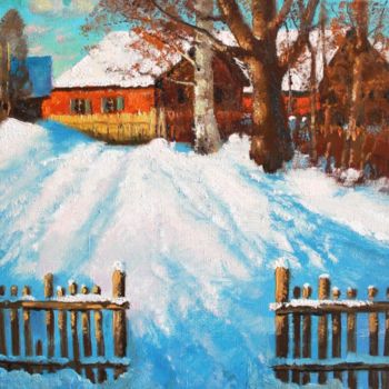 Painting titled "Сlear winter" by Mark Kremer, Original Artwork