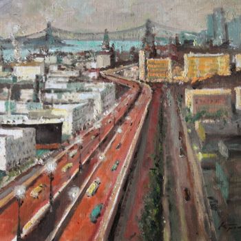 Painting titled "New York. Manhattan…" by Mark Kremer, Original Artwork