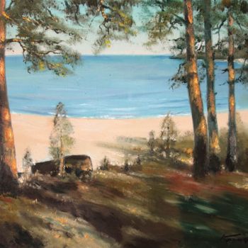 Картина под названием "Summer on Lake Lado…" - Mark Kremer, Подлинное произведение искусства, Масло