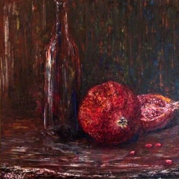 「Pomegranates at dawn」というタイトルの絵画 Alexander Kriegelによって, オリジナルのアートワーク, オイル