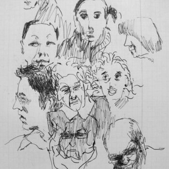 Drawing titled "regards" by Krikri Ling, Original Artwork, Ballpoint pen