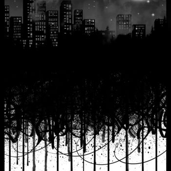 Digital Arts titled "Dark night" by Kriminal, Original Artwork, Digital Painting